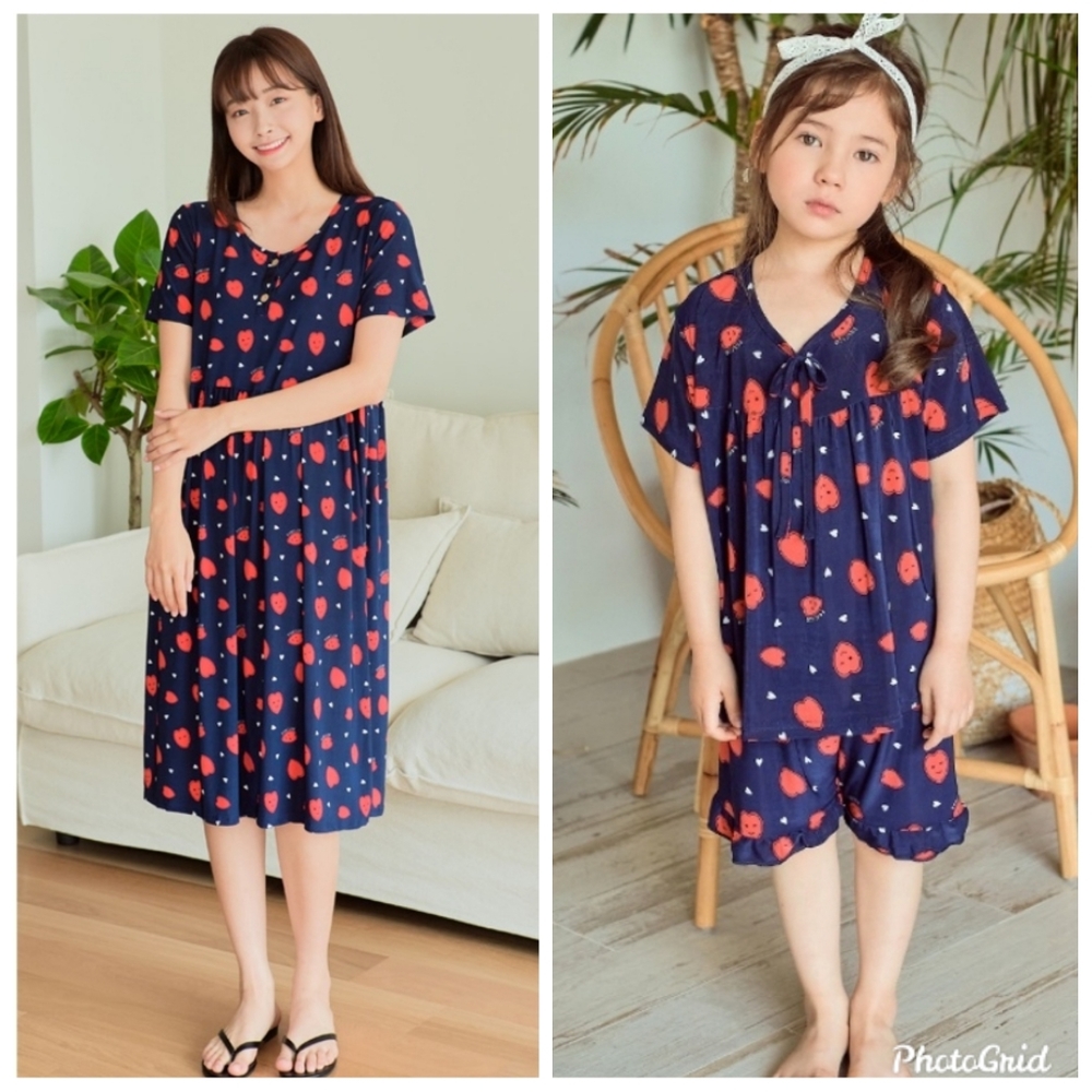 Summer mommy & me matching sleepwear set
